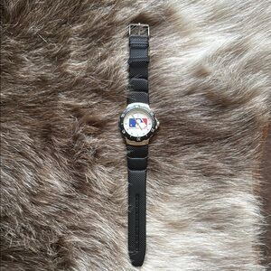 Black Wristwatch with MLB Logo